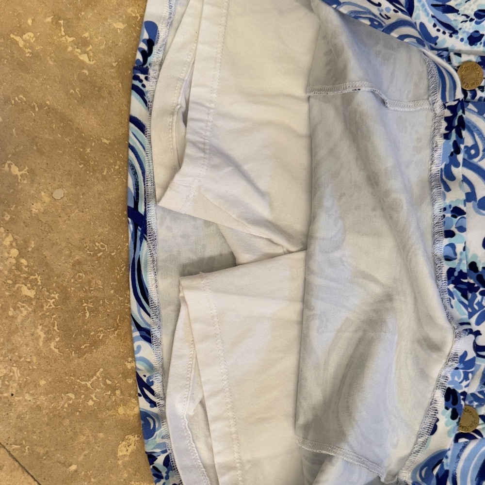 Lily Pulitzer Blue White Breezes Skort - Picture 3 of 5